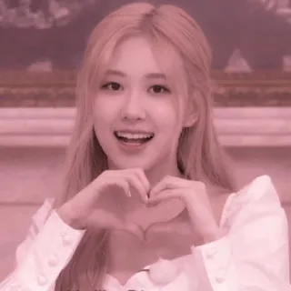 💓 Rosé Розэ, Blackpink, K-pop, певица, сердце, сердце руками, айдол whatsapp sticker