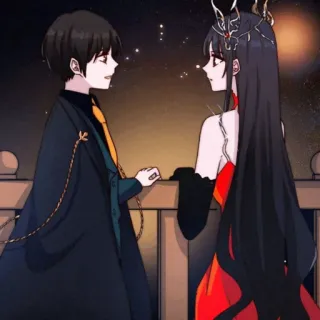 ⛓ anime, cartoon, couple, love, romance telegram sticker