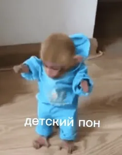 🐵 детский пон scimmia, vestiti, ballo, divertente telegram sticker