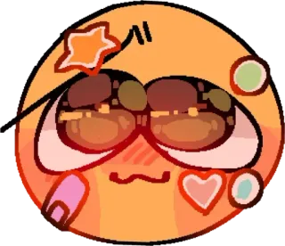 ❤ Emoji, Dessin animé, Mignon, Autocollant, Rougir, Joyeux, Visage telegram sticker