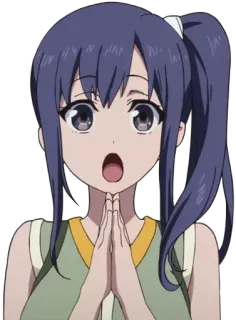 😍 Anime, Chica, Dibujo animado, Personaje, Lindo, Ilustración telegram sticker