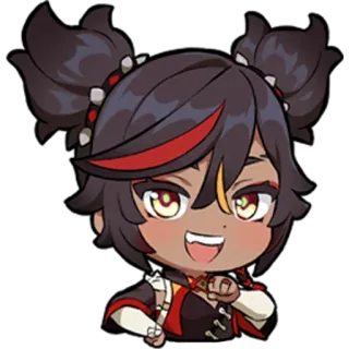 😃 Chibi, Anime, Cartoon, Personnage, Sourire, Mignon whatsapp sticker