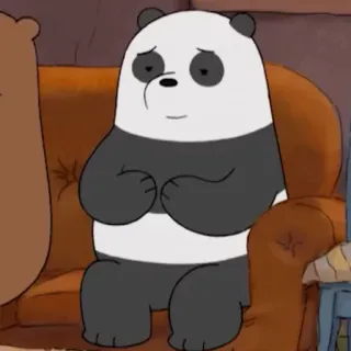 🌝 Panda We Bare Bears Cartone animato, Panda, We Bare Bears, Animale, Carino, Orso telegram sticker