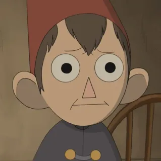 🍫 Wirt Over the Garden Wall 卡通, 动画, 沃特, 花园墙外, 悲伤, 角色 telegram sticker