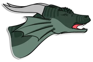 😌 dragão, fantasia, criatura mítica, réptil, monstro telegram sticker