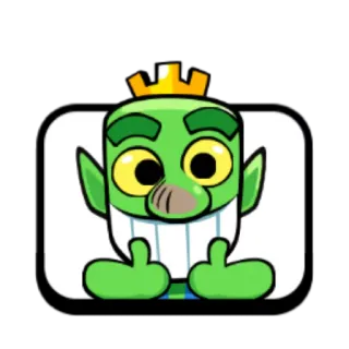 👍 cartoon, green, king, goblin, middle fingers telegram sticker