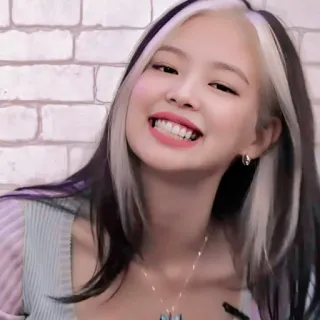 🤙 Jennie Дженни Ким, K-pop, певица, айдол, Blackpink, волосы, красота, женщина whatsapp sticker