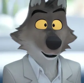 😯 Mr. Wolf The Bad Guys Mr. Wolf, Die Gangster Gang, Cartoon, Wolf, Animationsfilm telegram sticker