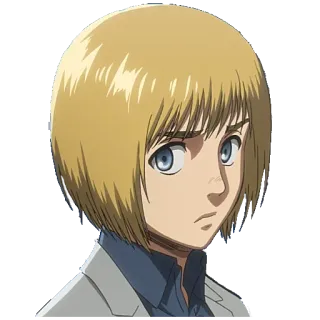 😕 Armin Arlert Attack on Titan Anime, Mangá, Armin, Arlert, Ataque dos Titãs, Personagem telegram sticker