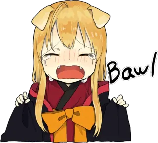 A little girl Sticker (Fox) ENG :: @line_stickers telegram stickers