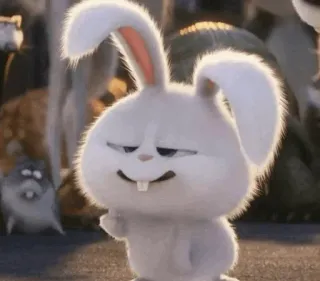 🍭 Snowball The Secret Life of Pets Hase, Kaninchen, animiert, Film, Snowball, Pets, Haustier telegram sticker