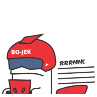 🏍 BO-JEK
DRRRMM! 오토바이, 온라인 교통, 운전사, 인도네시아, 오젝 telegram sticker