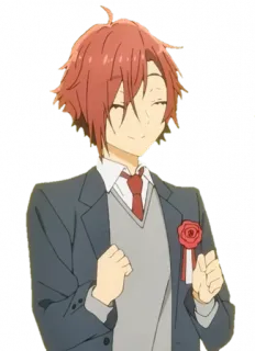 🙂 Anime, Uniforme escolar, Sorrindo, Rosa, Feliz telegram sticker