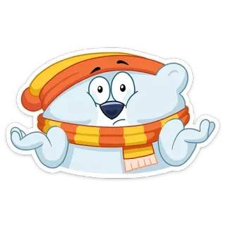 ❔ クマ, 漫画, 可愛い, 動物, 困惑, 肩をすくめる, 質問 telegram sticker