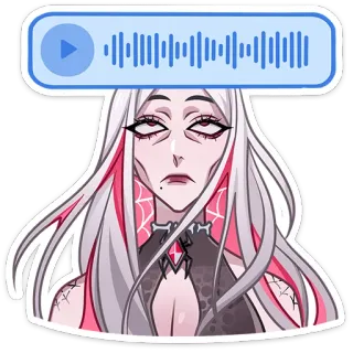 😕 стикер, женщина, мультфильм, аудио, выражение whatsapp sticker