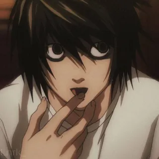 🌟 L Lawliet Death Note anime, manga, L, Death Note, detective, intellectual telegram sticker