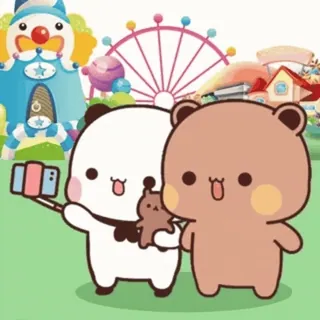 📸 cartoon, bears, selfie, cute whatsapp sticker