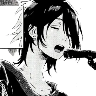 🌼 Anime, Manga, Sänger, Mikrofon, Musik, Figur telegram sticker