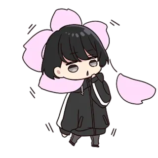 😳 Chibi, Anime, Manga, Fleur, Mignon, Dessin animé, Sakura whatsapp sticker