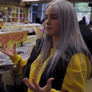 💧 Billie Eilish นักร้อง, นักดนตรี, ป็อปสตาร์ telegram sticker