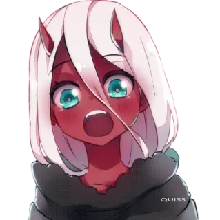 😲 QUISS Anime, Lindo, Chica, Dibujos animados, Arte digital telegram sticker