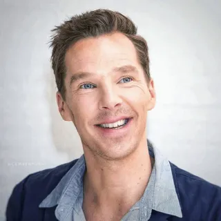 😍 Benedict Cumberbatch actor, celebrity, portrait, man, smiling telegram sticker