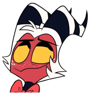 ☺️ Moxxie Helluva Boss Мокси, Helluva Boss, мультфильм, демон, анимированный, стикер telegram sticker