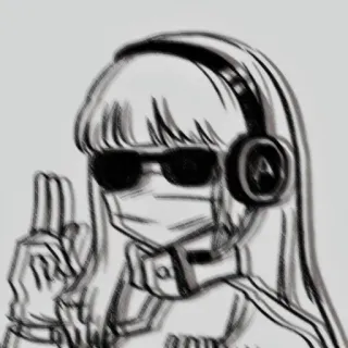 🕶️ Anime, Chica, Auriculares, Gafas de sol, Gesto telegram sticker