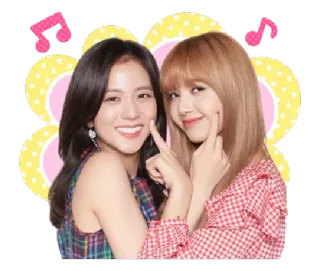 ☺️ K-Pop, เพลง, น่ารัก, เกิร์ลกรุ๊ป, Blackpink, Jisoo, Lisa telegram sticker