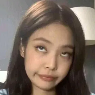 🙄 Jennie Kim kpop, นักร้อง, มีม, ตลก, สีหน้า, หน้า, blackpink, เจนนี่ telegram sticker