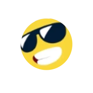 😎 желтый, крутой, солнцезащитные очки, эмодзи, весело, мультик telegram sticker