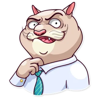 😓 kucing, bisnis, karakter, dasi, kantor, kartun whatsapp sticker