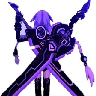 😡 Neptune Jeu vidéo, Anime, Violet, Épées, Personnage telegram sticker