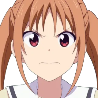👩 Anime, Bravo/Zangado, Menina, Desenho animado, Personagem, Mangá telegram sticker