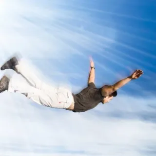 😱 skydiving, person, falling, sky, extreme sports, adventure, freedom telegram sticker