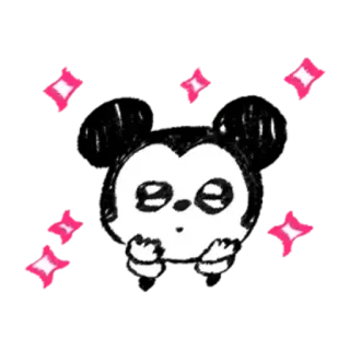 😮 Cartone animato, Scintillio, Carino, Schizzo, Animale, Illustrazione whatsapp sticker