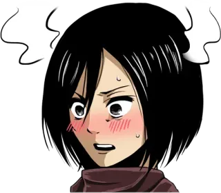 😳 Anime, Rubor, Suor, Nervoso, Desenho animado, Expressão, Mangá telegram sticker