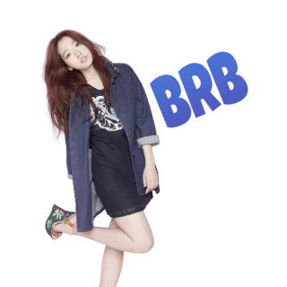 🚶 BRB Volto já, texto, mulher, garota, moda, pose telegram sticker