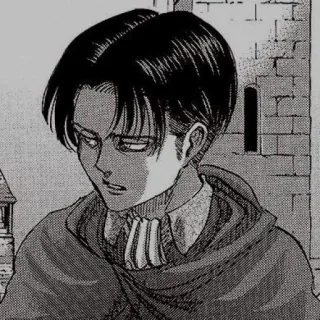 🎵 Levi Ackerman Attack on Titan anime, manga, Levi, Attack on Titan, character, AOT whatsapp sticker