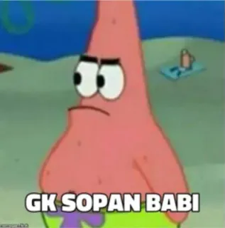 ☹️ Patrick Star SpongeBob SquarePants GK SOPAN BABI patrick, spongebob, cartoon, meme, insult telegram sticker