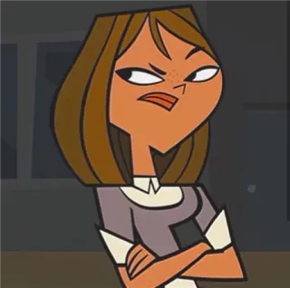 😒 Courtney Total Drama Мультфильм, Кортни, Total Drama, Анимация, Персонаж, Телевидение telegram sticker