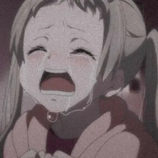 😀 アニメ, 泣く, 悲しい, 子供, 漫画 telegram sticker