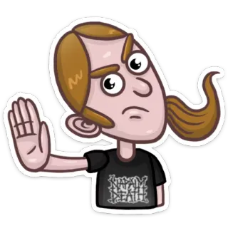 ✋ NAPALM DEATH Metal, Stop, Dibujos animados, Protesta, Música, Death metal, Logo banda telegram sticker
