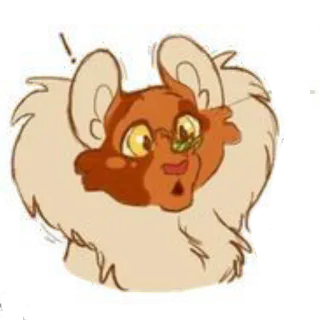 ❗ Maus, Tier, Cartoon, süß, Brille, Illustration telegram sticker