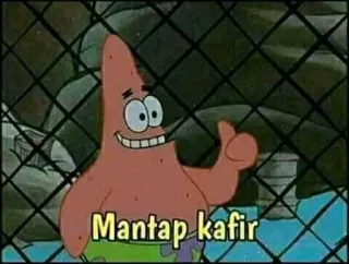 👍 Patrick Star SpongeBob SquarePants Mantap kafir 卡通, 动画, 海绵宝宝, 派大星, 点赞 whatsapp sticker