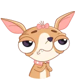 😒 Hund, Cartoon, Chihuahua, süß, lustig whatsapp sticker