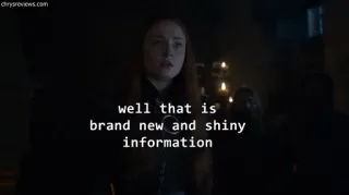 🤔 Sansa Stark Game of Thrones well that is brand new and shiny information sarcasmo, serie de tv, Sansa Stark, Juego de Tronos, información brillante telegram sticker