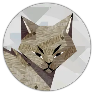 😶 cat, animal, sticker, geometric, design, abstract telegram sticker