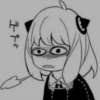 🎀 Anya Forger Spy × Family ドプッ Anime, Manga, Spy x Family, Anya Forger, Cartoon, Lustig telegram sticker