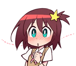 💘 anime, blush, cute, cartoon whatsapp sticker